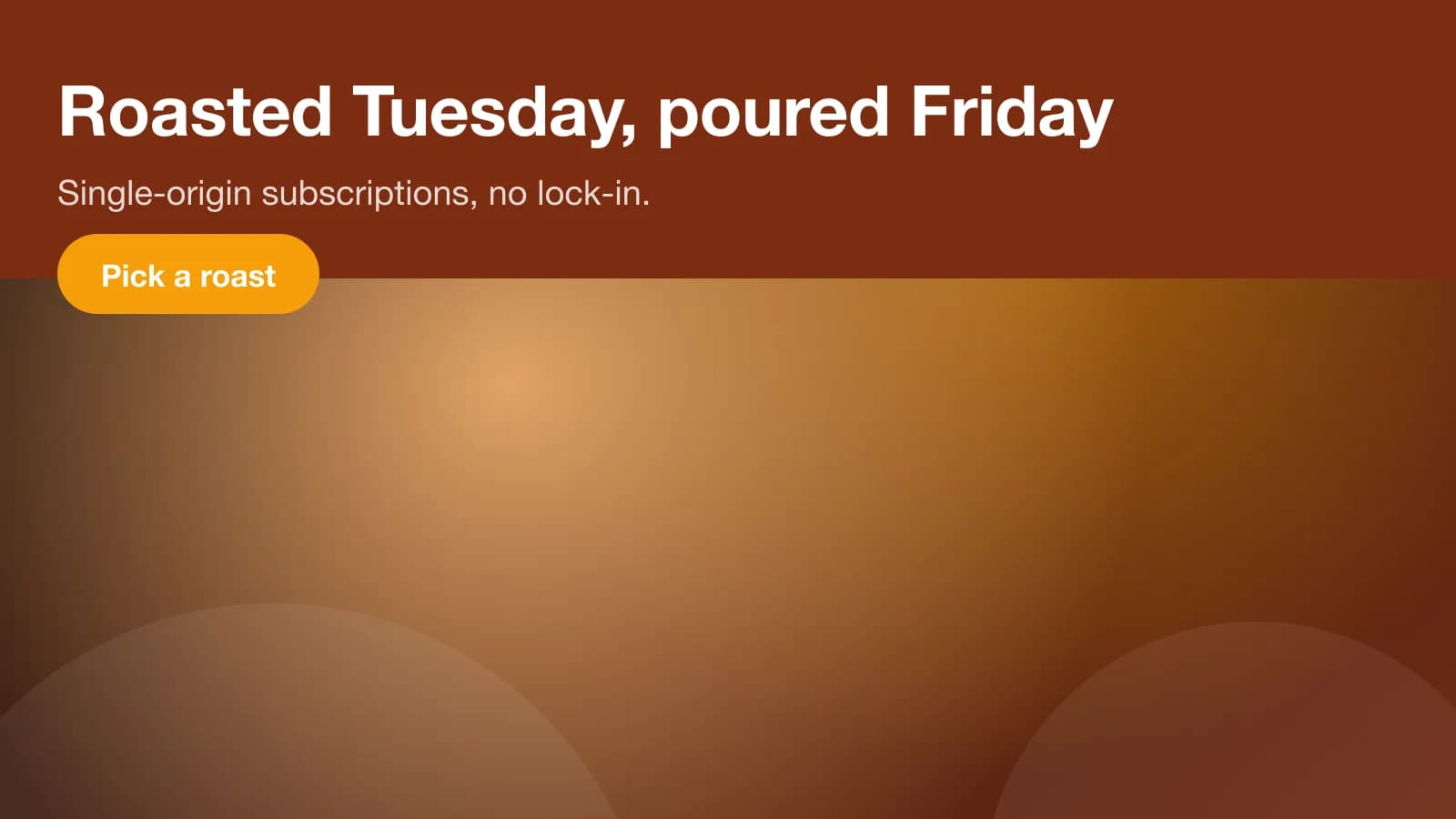 X / Twitter post advert reading “Roasted Tuesday, poured Friday”