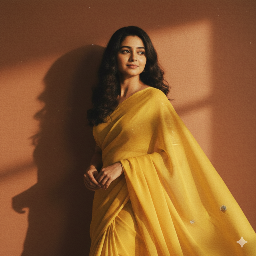 Golden Hour Saree: 90s Retro Mood preview