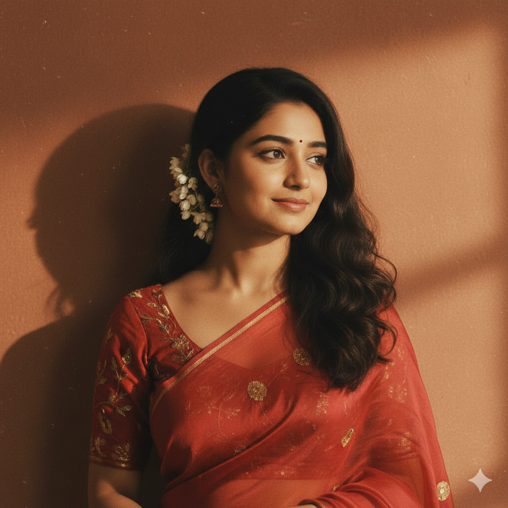 Serene Saree: Retro Indian Portrait preview