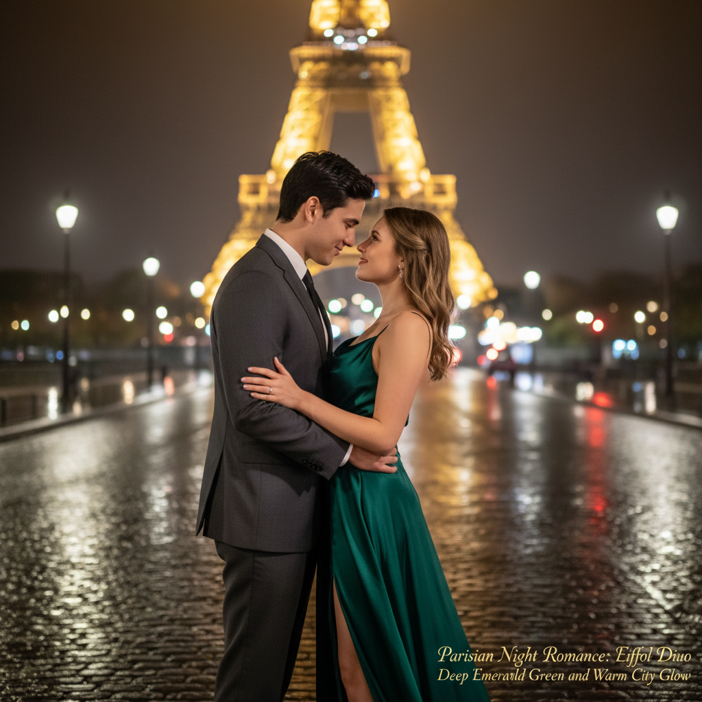 Parisian Night Romance: Eiffel Tower Duo preview